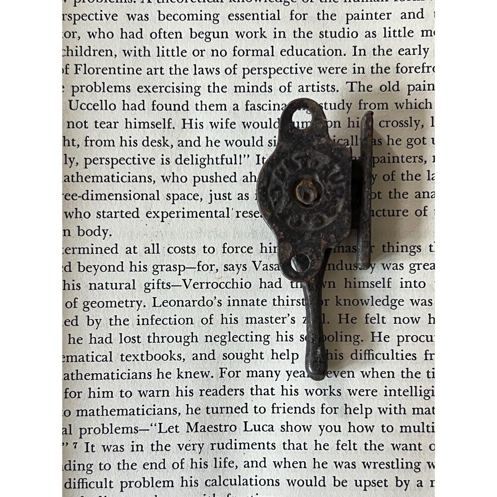Antique Cast Iron Banjo Side Sash Window Lock